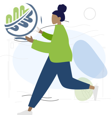 Woman holding spring oaks capital logo